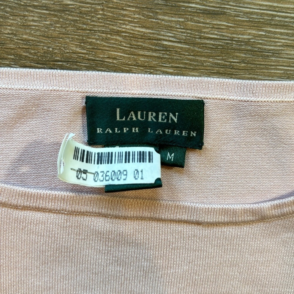 Lauren Ralph Lauren Pale Pink Scoop Neck Sweater - Picture 5 of 12